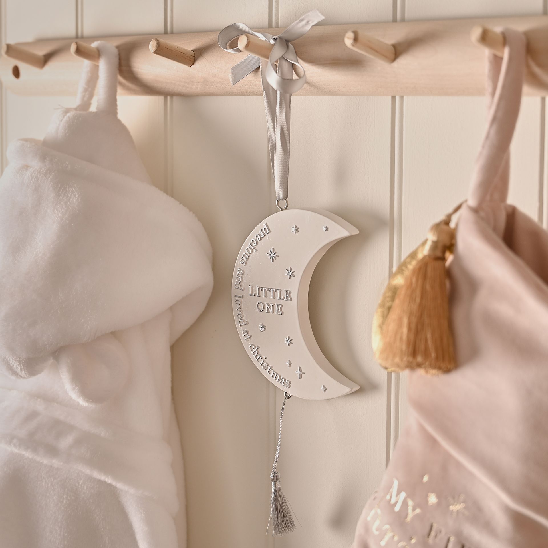 Bambino Christmas Hanging Moon Plaque - Little One Christmas.