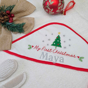 Baby Bathing Hooded Towel 'My First Christmas' Christmas.