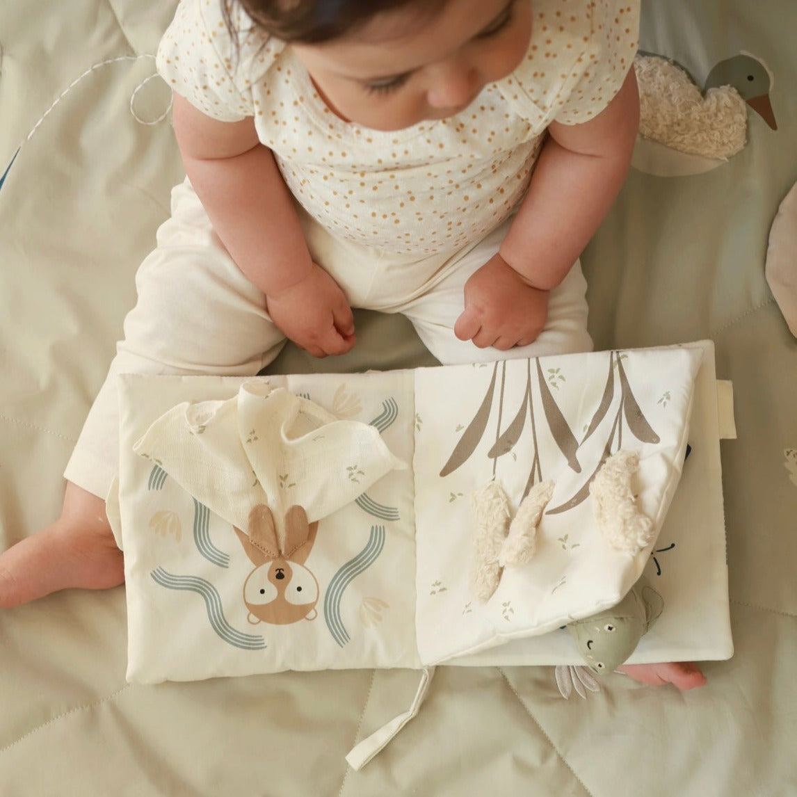 Organic fabric riverbank soft baby book.