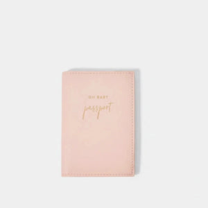 A pink passport holder for a baby girl by Katie Loxton