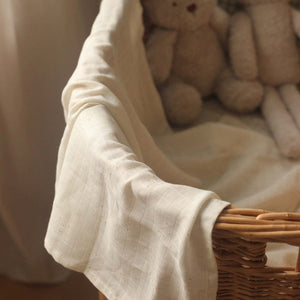 Organic Blanket Swaddle Muslin ' Wild Chamomile' Baby Swaddle.