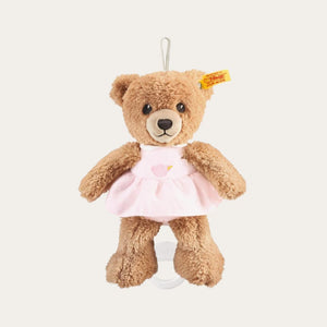 Steiff Sleep Well Pink Musical Teddy Bear with Pink Dress - Teddy Bears.