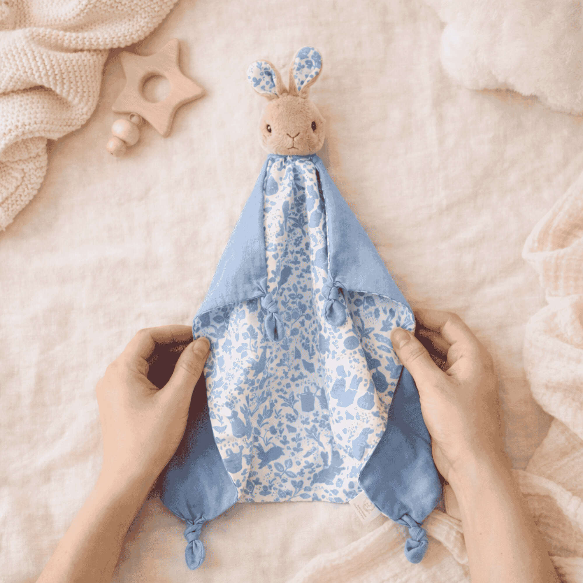 Soft Cotton Muslin Baby Comforter with Peter Rabbit - Beatrix Potter