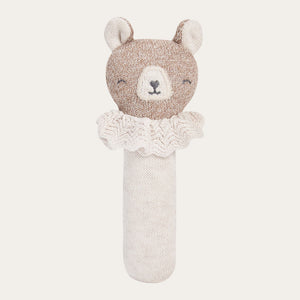 Brave Bear Knit Rattle Soft & Gentle Baby Sensory Toy Rattle.
