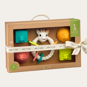 Sophie La Giraffe So'Pure Early Learning Gift Set Teether with bright colours.