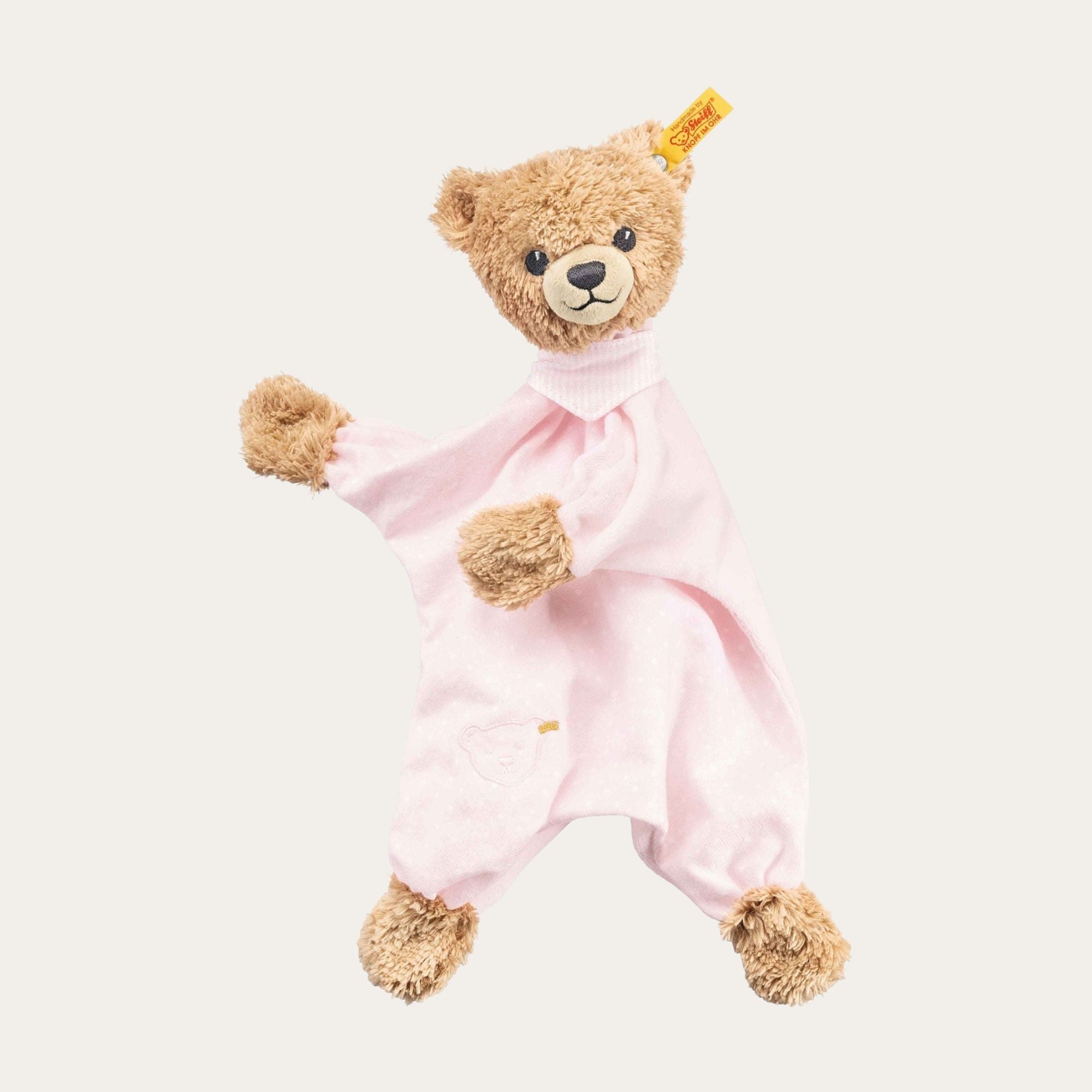 Steiff Pink Sleep Well Bear Comforter Toy.