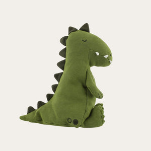 Organic Trixie Soft Toy - 'Mr Dino' Green Cuddly Toys.