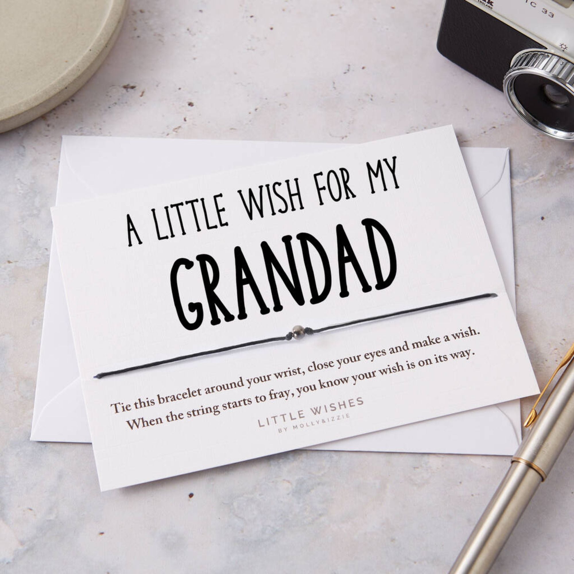 A Little wish for my Grandad Bracelet New Dad Gifts.
