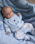 teddy themed baby boy clothing set