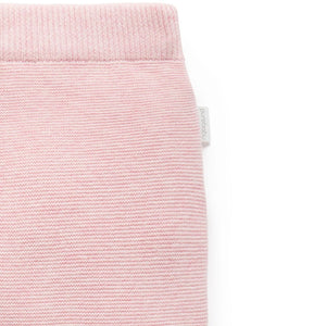 Breathable organic knit leggings – pink melange