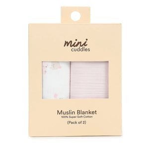 Baby girls cotton muslins ideal for swaddling and nursing