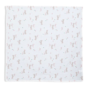 Baby girls rabbit printed muslin with pastel bunny design
