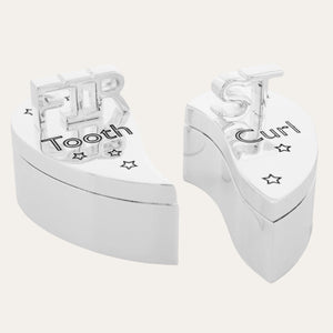 Baby memory box set silver heart tooth curl