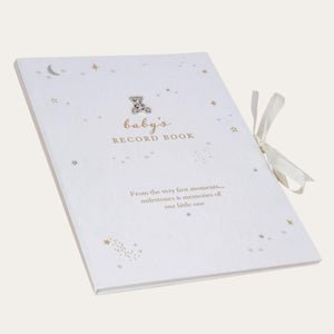White Bambino Little Star Baby Record Book Baby Journal.