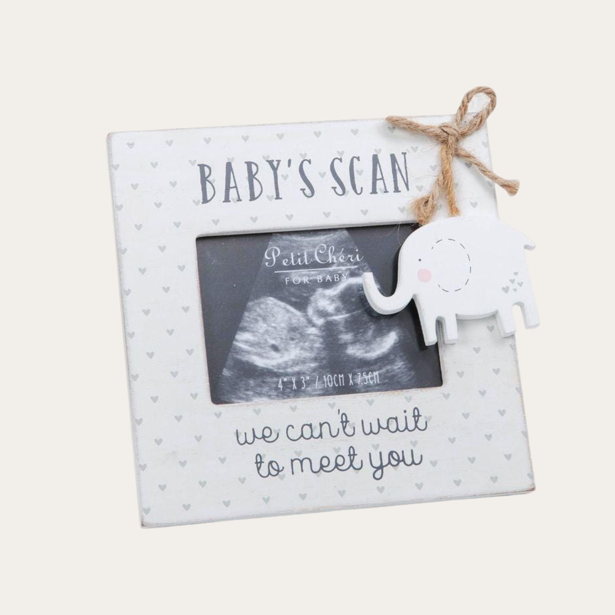 Petit Cheri "We Can't Wait To Meet You' Baby Scan Photo Frame Scan Frame.