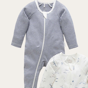 Unisex Vanilla Baby Sleepsuits with Zips