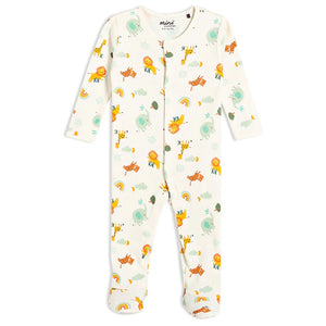 Baby unisex two pack cotton interlock sleepsuits gentle on delicate skin