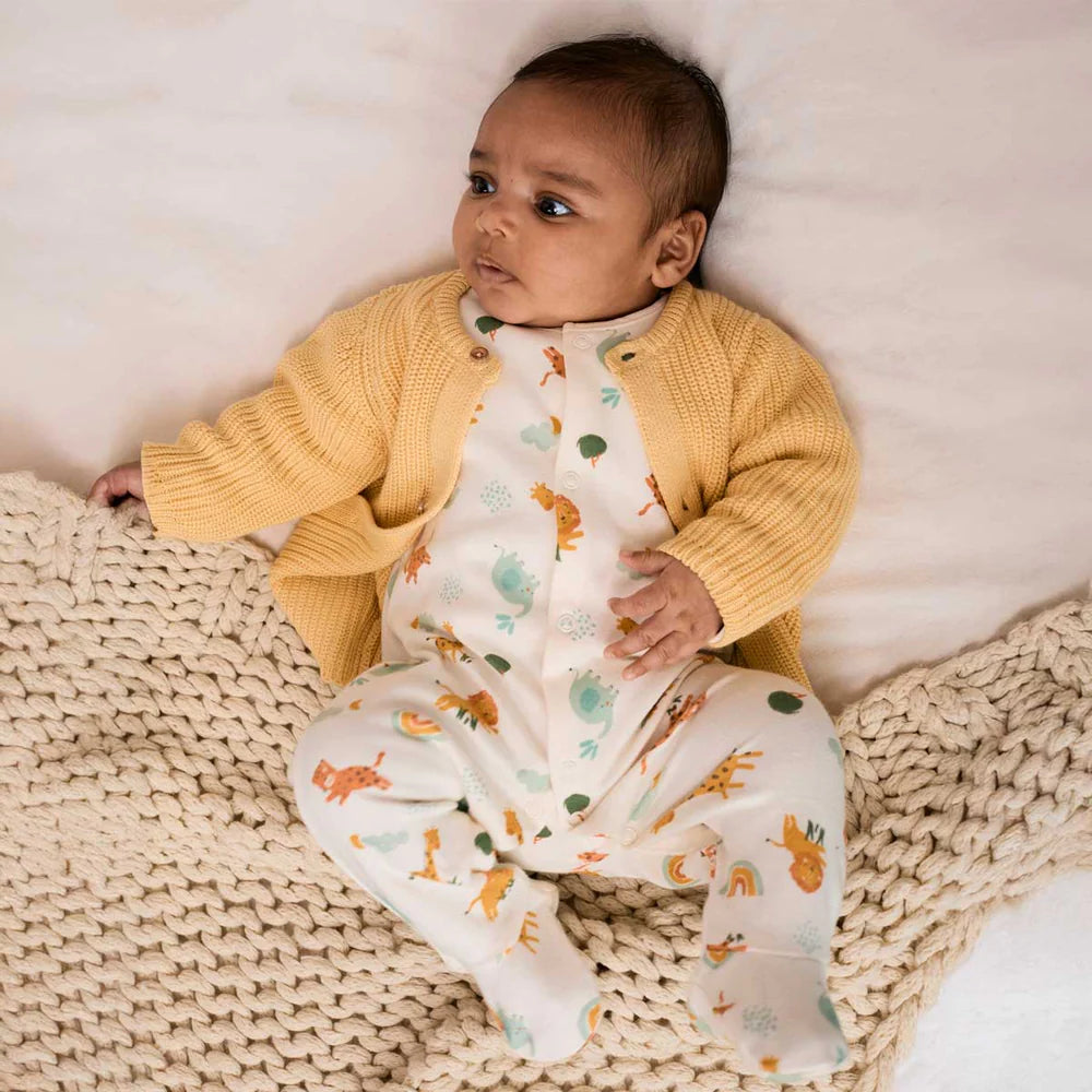 Baby Unisex Jungle Friends 6 Piece Gift Set with Cardigan