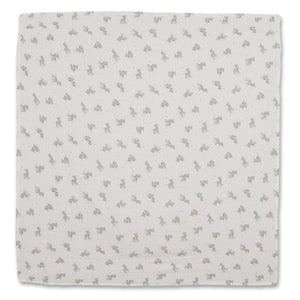 Baby unisex zebra printed muslin in black and white