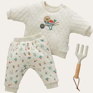 Quilted Baby Track Set – Veggie Patch Print