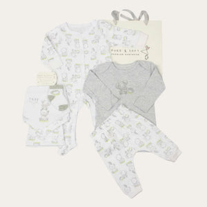 Baby Clothing Unisex Elephant 6 Piece Gift Set Unisex Baby Clothes.