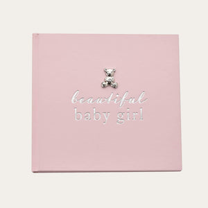 Photo Album 'Beautiful Baby Girl' Pink Baby Journal.