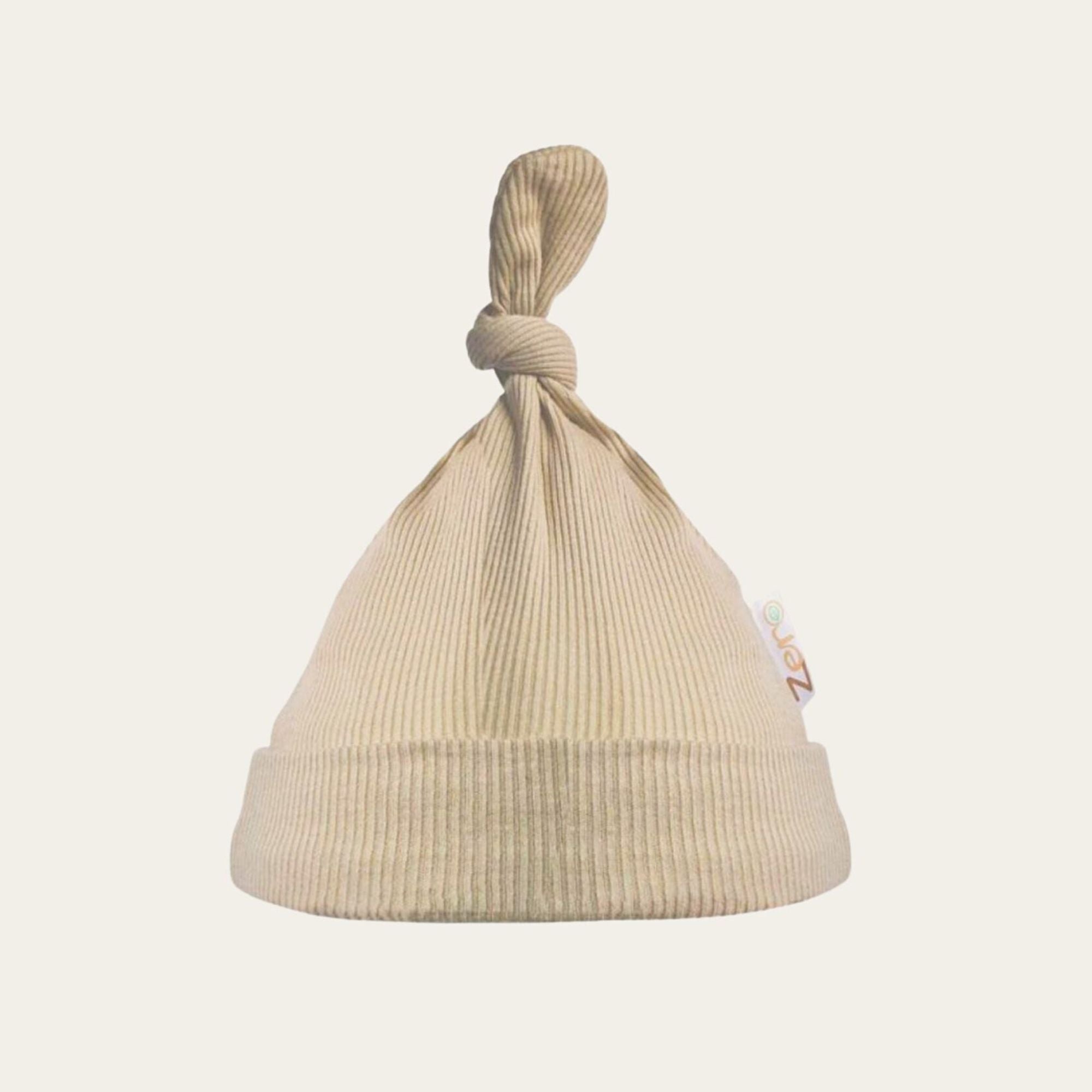 Biscuit Beige Eco-Friendly Baby Hat 0-6 months - 100% Cotton Baby Hat.