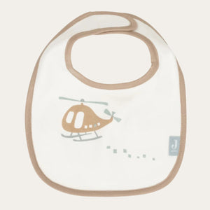 Adjustable baby bibs in Sea Green and Biscuit