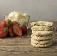 Cornish Clotted Cream Shortbread with Strawberry Pieces Biscuits Treat