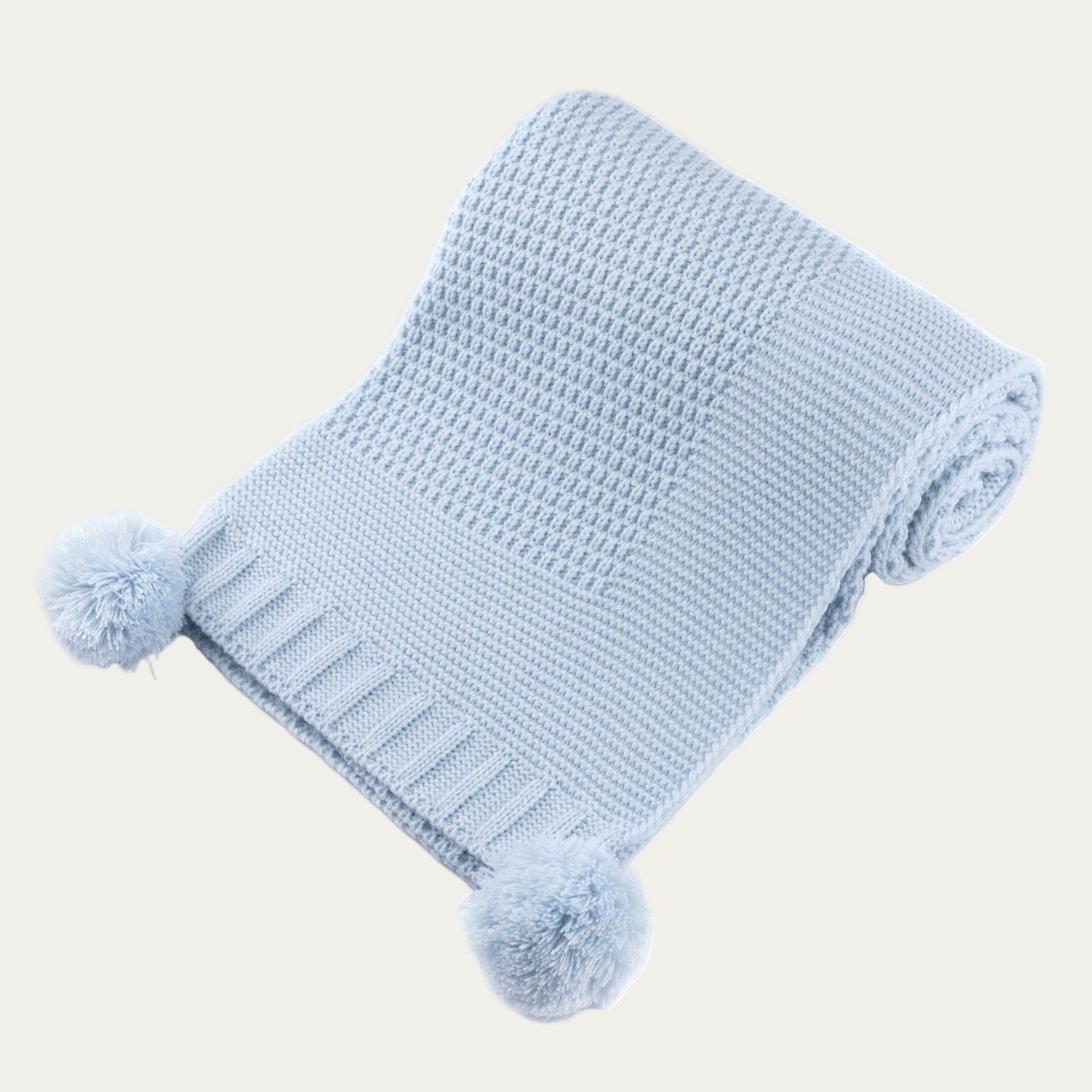 Blue baby blanket 70 x 100 cm for cots and prams