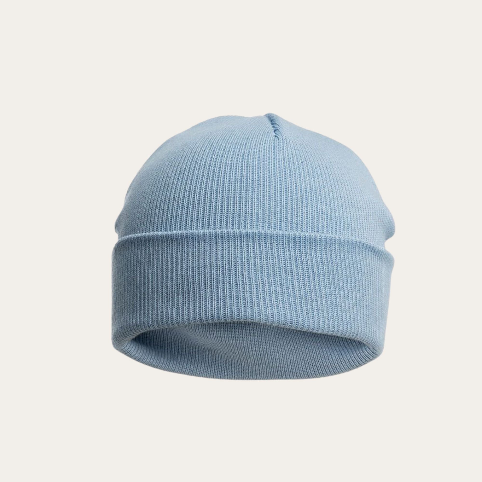 Blue Knit Cotton Beanie Hat (0-12 Months) Baby Hat.