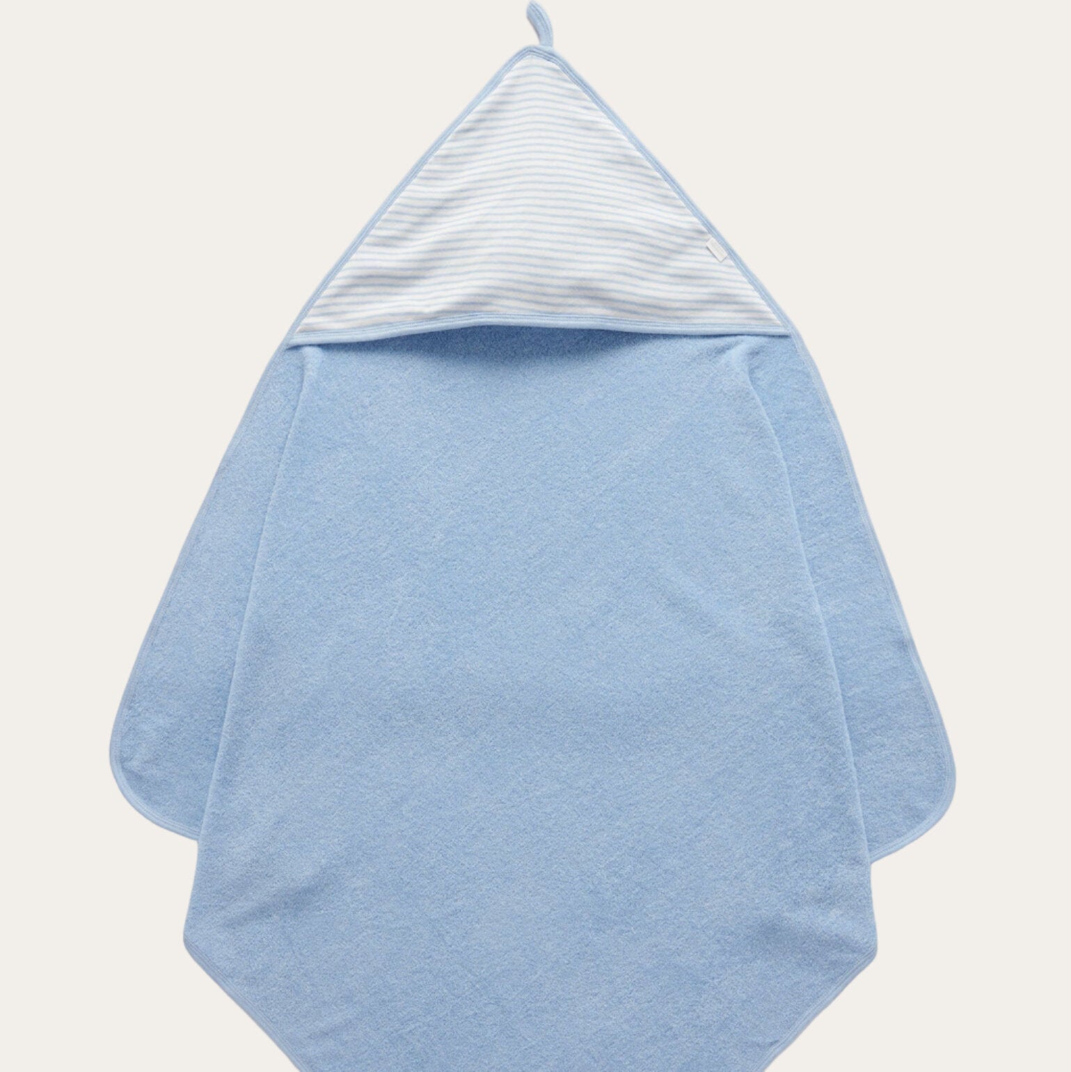 Blue Organic Hooded Baby Towel – Soft Terry Cotton