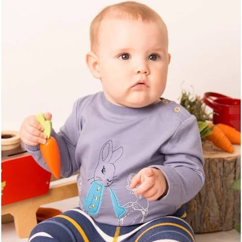 Blue Peter Rabbit Baby Boy Top – Modern Mix Collection
