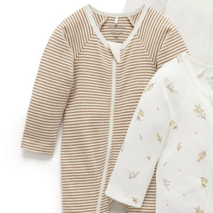 Unisex newborn baby zip suits with feet