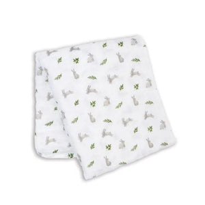 Muslin Swaddle - Bunnies Baby Swaddle.