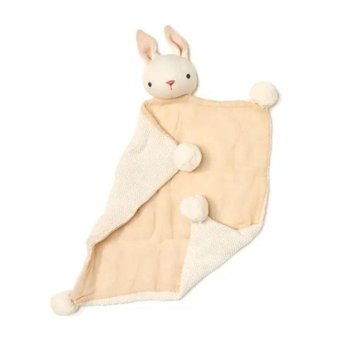 Soft cream organic bunny comforter toy