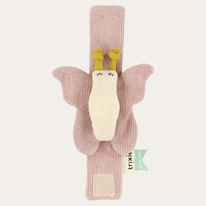 Wrist Rattle Butterfly – Rose Organic Cotton Baby Sensory Toy Rattle
