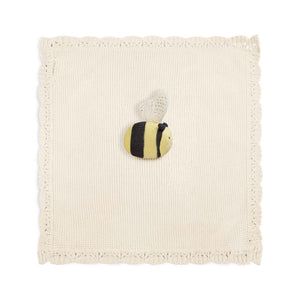 Lightweight Buzzing Bee baby comforter for cuddling and sensory play