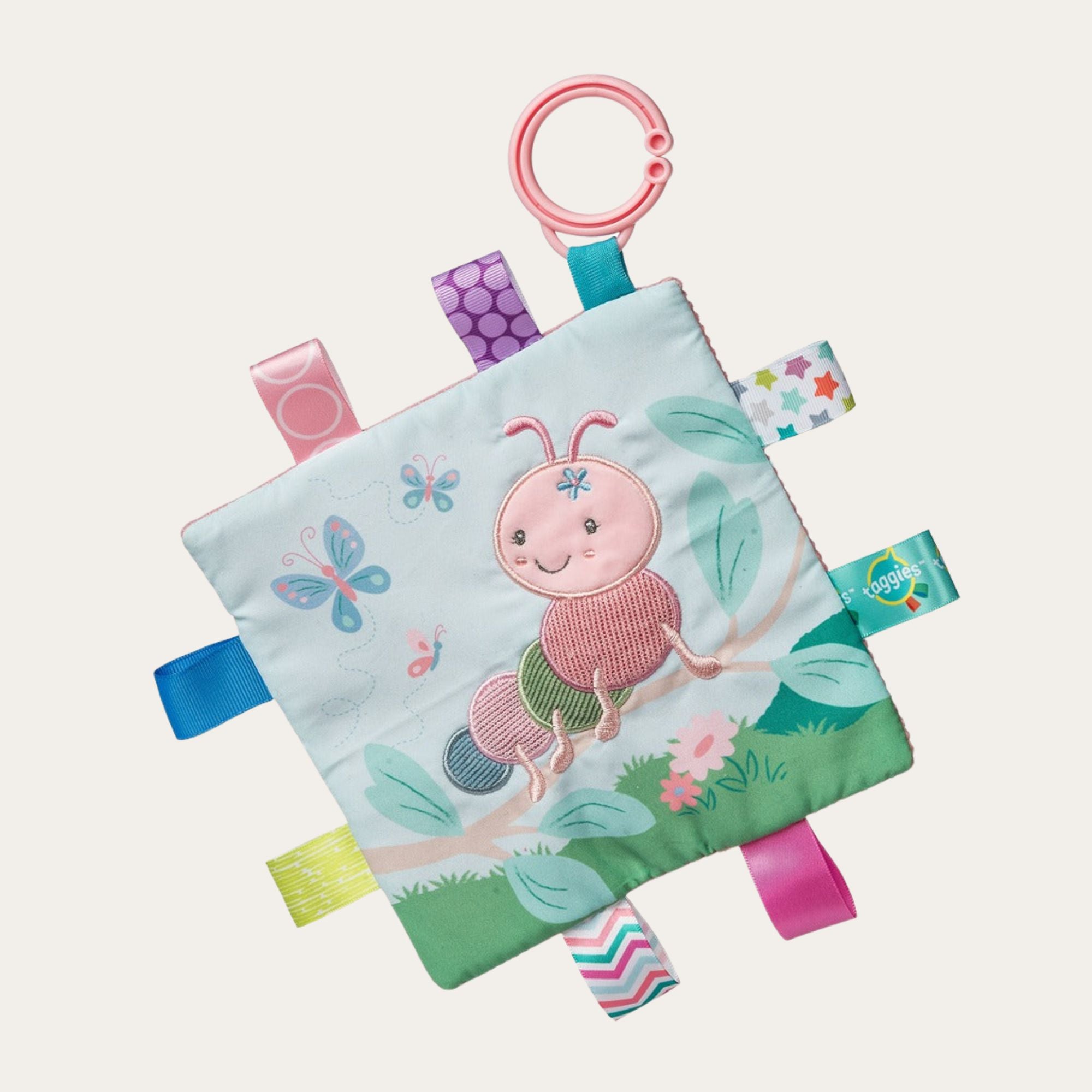 'Camilla Caterpillar' Taggies Crinkle Square by Mary Meyer Pram Toy.