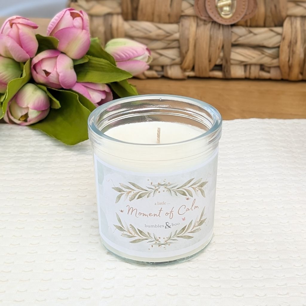 Candle in a glass jar vanilla. Fresh vanilla.