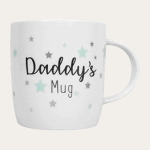 Ceramic Daddy Mug with Grey and Blue Stars
