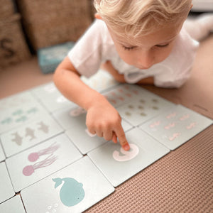 Number Memory Game - Sea-Themed Educational Matching Game Toddler Toys.