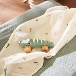 Charming jungle nursery decor âWooden crocodile baby toy â