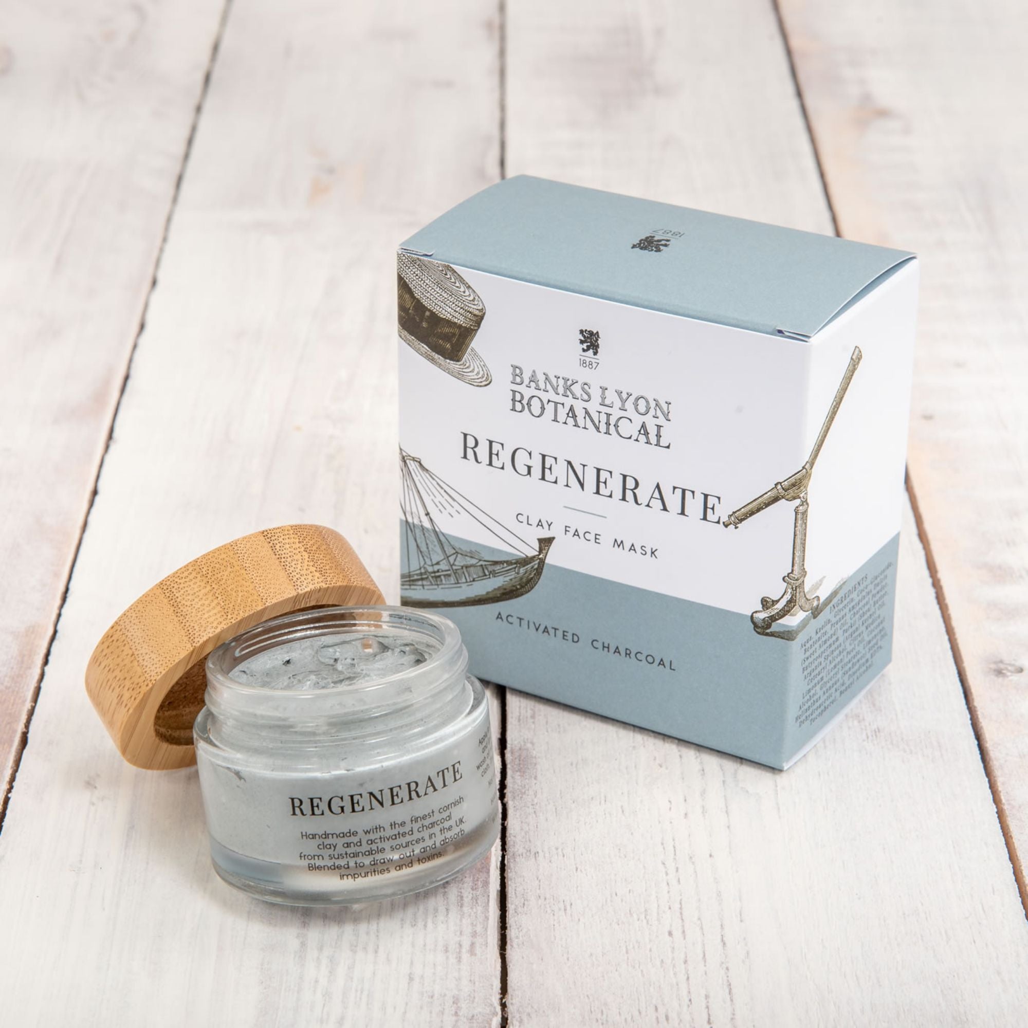 Regenerate Charcoal Face Mask Handmade Cornish Clay Detox | Baby Bath & Body.