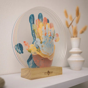 Family Colour Handprint Frame Unique Layered Family Art Kit Photo Frame.