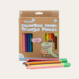 12 ColouRush Jumbo Triangle Colouring Pencils Toddler Toys.