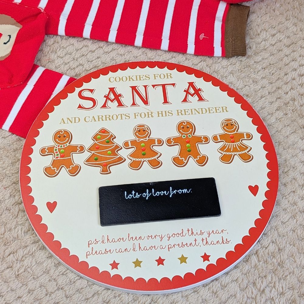 Cookies from Santa Christmas plate
