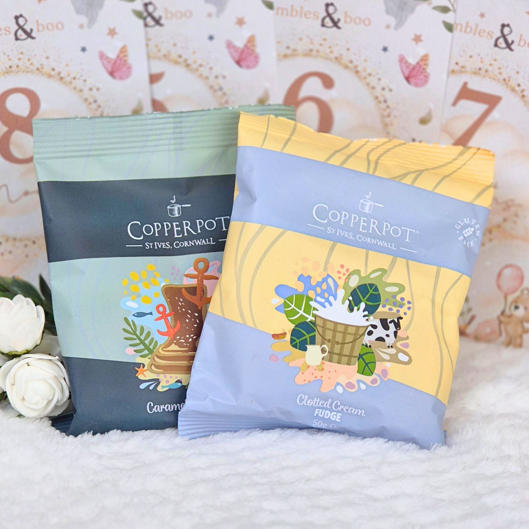 Cornish Clotted Cream or Caramel & Sea Salt Fudge Treat Bags Chocolate Box.