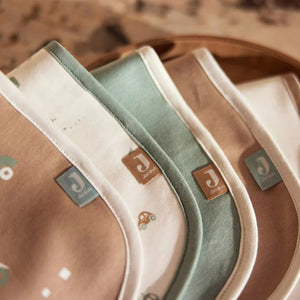 Soft cotton jersey bibs with scooter and car prints