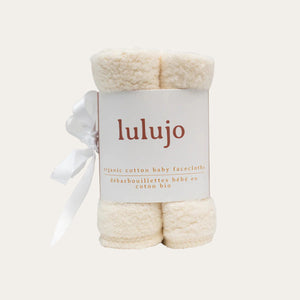 Reusable Cream Washcloths for Newborns – Organic Cotton